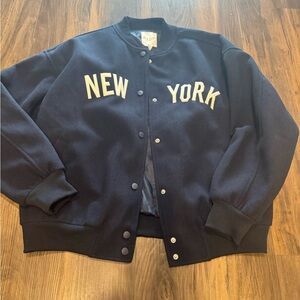 Le Lis Navy Bomber Jacket